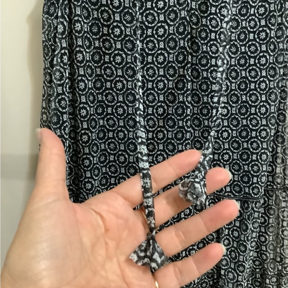 Max Studio boho mesh tank tiered ruffled hem dress - Picture 6 of 11